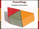 PowerPoint Template - three colorful triangle box