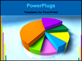 PowerPoint Template - 3d pie graph with different colored segments