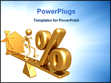PowerPoint Template - Balancing Home Symbol And Percentage