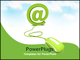 PowerPoint Template - At symbol connected to a computer mouse