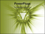 PowerPoint Template - Abstract fractal background. Computer generated graphics. Green symbol of the God.