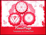 PowerPoint Template - Illustration of Hindu religious symbols with red colour