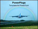 PowerPoint Template - Jet taking off, full power