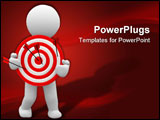PowerPoint Template - 3d human that carry a target with arrows