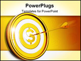 PowerPoint Template - Darts hitting the dollar shape of a gold target