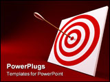 PowerPoint Template - 3d rendering of the arrow and target
