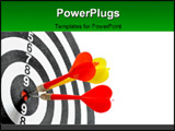 PowerPoint Template - target and three darts