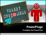 PowerPoint Template - The words Target Customers written on a chalkboard