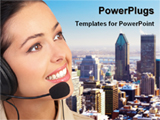 PowerPoint Template - operator of a call center