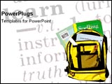 PowerPoint Template - Backpack ready for school.