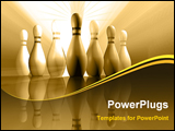 PowerPoint Template - conceptual lot of bowling skittle and rays
