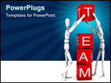 PowerPoint Template - Teamwork: team working together.