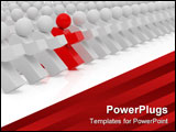 PowerPoint Template - High resolution image people. 3d illustration over white backgrounds.