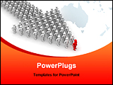 PowerPoint Template - a man lead large team