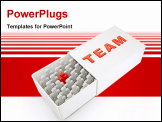 PowerPoint Template - 3d team isolated on a white background