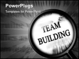 PowerPoint Template - team building on a white background with magnifier