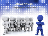 PowerPoint Template - 3D render showing a group of people with a team leader