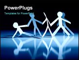 PowerPoint Template - team people background metaphor made with paper