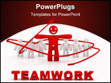 PowerPoint Template - teamwork leadership concept computer generated illustration for special design