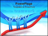 PowerPoint Template - Work Team progress 3D image render over white