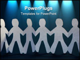PowerPoint Template - teamwork love help and family concept with paper man