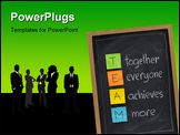 PowerPoint Template - EAM acronym (together everyone achieves more) teamwork motivation concept color sticky notes white 