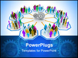 PowerPoint Template - a 3d concept of people purchasing gift for christmas