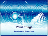 PowerPoint Template - vector file of futuristic technology blue color background
