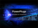PowerPoint Template - electronic communication banner. computer banner. technology banner