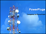 PowerPoint Template - image showing GSM antenna