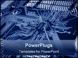 PowerPoint Template - a close up shot of a computer motherboard.