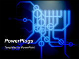 PowerPoint Template - Abstract technical schematic diagram illustration with circuitry and connection