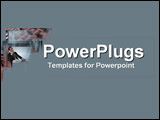 PowerPoint Template - Business man on phone surrounded by digital imagery