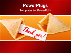 PowerPoint Template - backlit fortune cookie isolated over white background