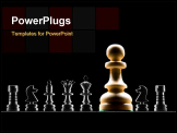 PowerPoint Template - It is a lot of chessmen on a black background (are located it is horizontal).