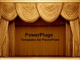 PowerPoint Template - Gold theater curtains