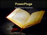 PowerPoint Template - The Islamic Holy Quran Colored Image with Arabic Text