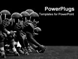 PowerPoint Template - The front line of football team