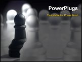 PowerPoint Template - A Concepts hot with Chess figures in the Topic of Fear/Racism/Diversity.