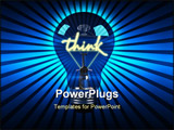 PowerPoint Template - Fun 3d generated Light bulb, ideal for ideas or being green