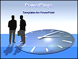 PowerPoint Template - two business persons with clock