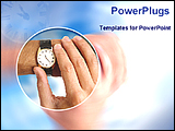 PowerPoint Template - person watching time