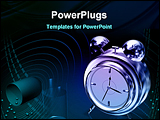PowerPoint Template - alarm clock with abstract background showing capsules
