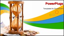 PowerPoint Template - Old hourglass (made in India XIX century) with Euros