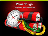 PowerPoint Template - time bomb with dynamite and timer on white background
