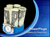 PowerPoint Template - Wrist watch and dollar bills