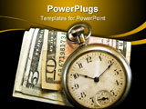 PowerPoint Template - old pocket watch on american money