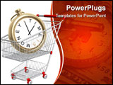 PowerPoint Template - Conceptual image - time is money. 3d