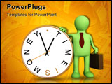 PowerPoint Template - Time is money. 3d object over white