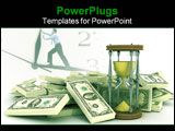 PowerPoint Template - The more time the more money. 3d illustration